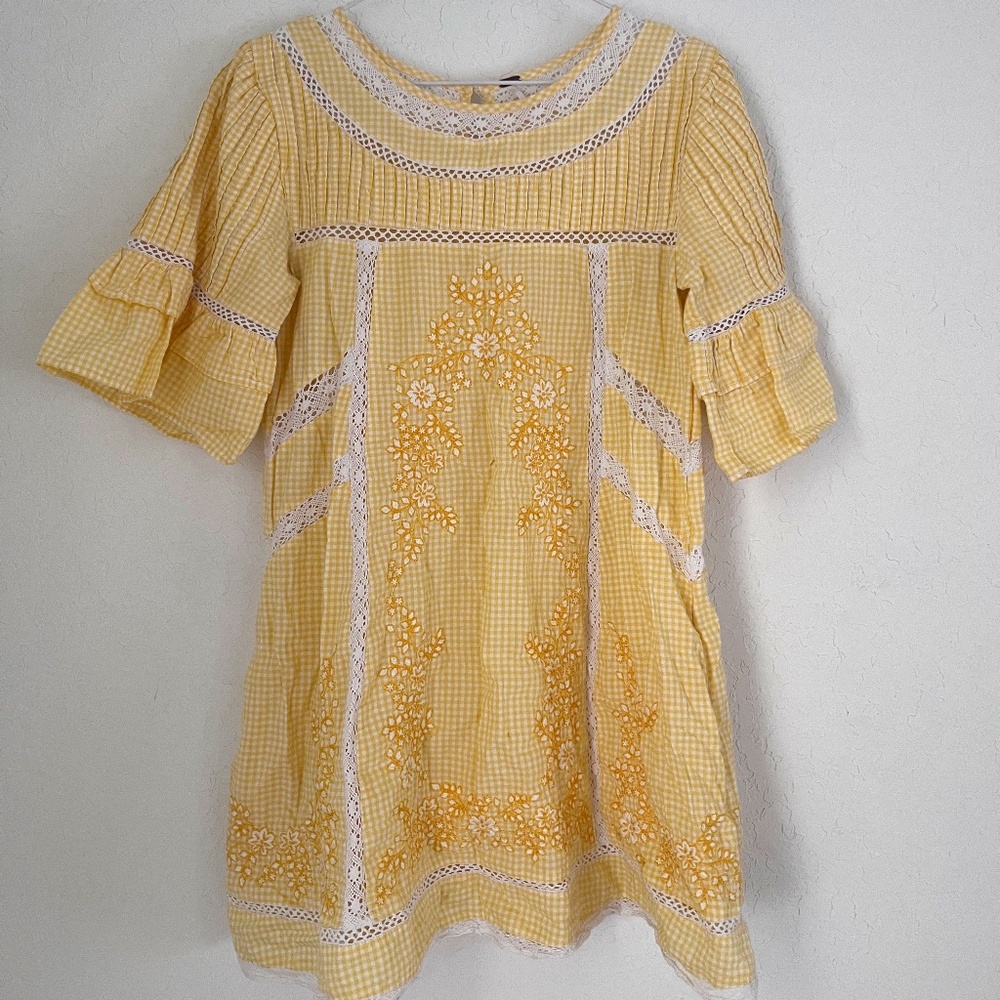Gingham Free People Dress Size XS-M